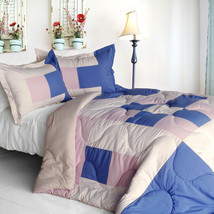 [Dream Wings] Quilted Patchwork Down Alternative Comforter Set (Twin Size) - £48.58 GBP