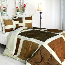 [New Melody] Quilted Patchwork Down Alternative Comforter Set (Twin Size) - £51.39 GBP