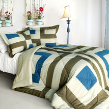 [So Young] Quilted Patchwork Down Alternative Comforter Set (Full/Queen Size) - £63.18 GBP