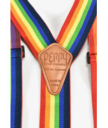 Vintage Rainbow Suspenders Perry Belt Wide Band USA Mork LGBTQ Gay Pride... - $54.14 CAD