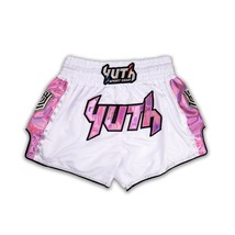 Yuth Hologram Muay Thai Short White Pink - £49.56 GBP