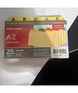 (2) Office Depot Brand A-Z 3&quot; x 5&quot; Poly Index Card Guide Set, Set Of 25 ... - £15.98 GBP