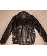 Italian Stone Design Bomber style Leather Jacket size Large - $21.51