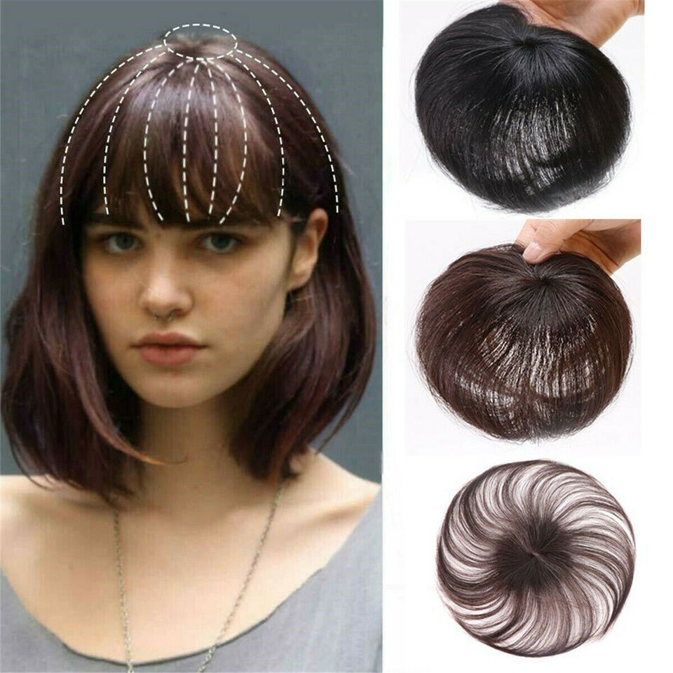 Women Genuine Human Hair Topper Clip Wigs Hairpiece Toupee Top Pieces Wiglet