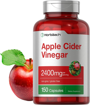 Apple Cider Vinegar Capsules | 2400Mg | 150 Count | Non-Gmo, Gluten Free Supplem - £11.85 GBP