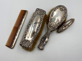 Vintage Whiting Sterling Silver IMPERIAL QUEEN Dresser Set 4 pieces - £236.29 GBP