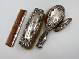 Vintage Whiting Sterling Silver IMPERIAL QUEEN Dresser Set 4 pieces - £238.93 GBP