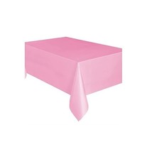 Plastic Baby Pink Tablecloth, 9ft x 4.5ft  - $6.00