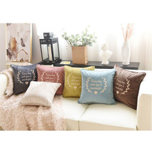 Embroidery Soft Velvet Fabric Throw Pillow Covers Case Home Sofa Cushion Covers  - £18.28 GBP