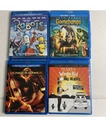 LOT Of 4 KIDS Blu-Ray Hunger Games, Goosebumps, Wimpy Kid, Robots - $14.01