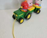 2006 Learning Curve Baby John Deere Pull Along Tractor Farm Animals - $10.29