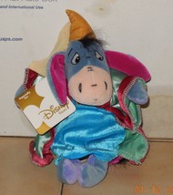 Vintage Disney Store Winnie The Pooh 6&quot; Eeyore beanie plush stuffed toy Rare #9 - £7.54 GBP