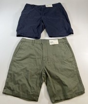 2 NEW Arizona Jeans Co Classic Fit Flex Shorts W33 Parisian Navy Bootcamp Green - £23.26 GBP