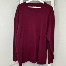 Galaxy by Harvic Men&#39;s Thermal Waffle Knit Shirt * Maroon * 4XL - $14.52