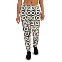 Women&#39;s Retro Blooming Mosaic Joggers – Stylish &amp; Comfy Streetwear by RFW - $1,238.89 MXN