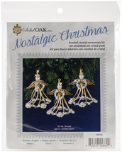 Holiday Beaded Ornament Kit Golden Angels Makes 3 - $306.19 MXN