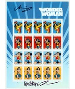 Wonder Woman USPS Art Stamp Sheet SIGNED Jose Luis Garcia Lopez &amp; Cliff ... - £47.48 GBP