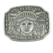 Vintage 1984 Statue of Liberty Pewter Metal Belt Buckle 100 Years Anniversary - £15.79 GBP