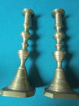 Brass Pair of Compatible with Vintage CANDLEHOLDERS 9&quot; Compatible with Diamond D - £42.97 GBP