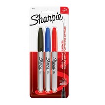 NEW Sharpie Fine Point Permanent Black, Blue and Red Markers - £5.74 GBP