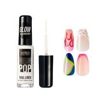 KISS NY PRECISION BRUSH NAIL ART LINER FOR FINE DETAILING #NAL10 NEON WHITE - $48.62 MXN