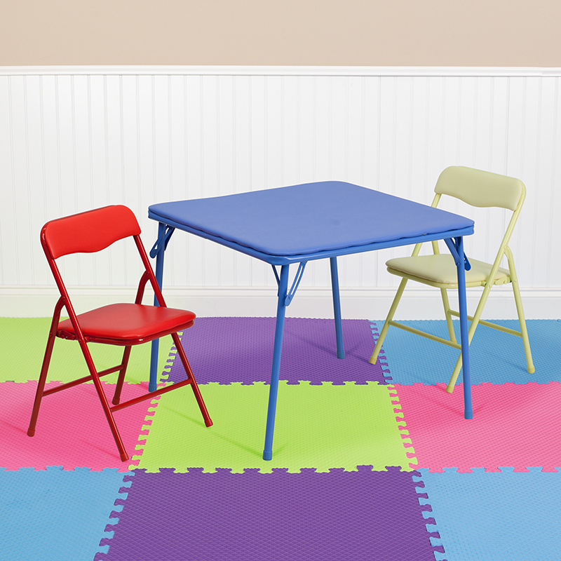 Kids Blue Folding Table Set JB-10-CARD-GG