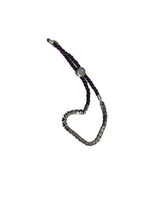 Swarovski Elements Bracelet Silk Adjustable 18K White Gold Plating Purple Stones - $34.65