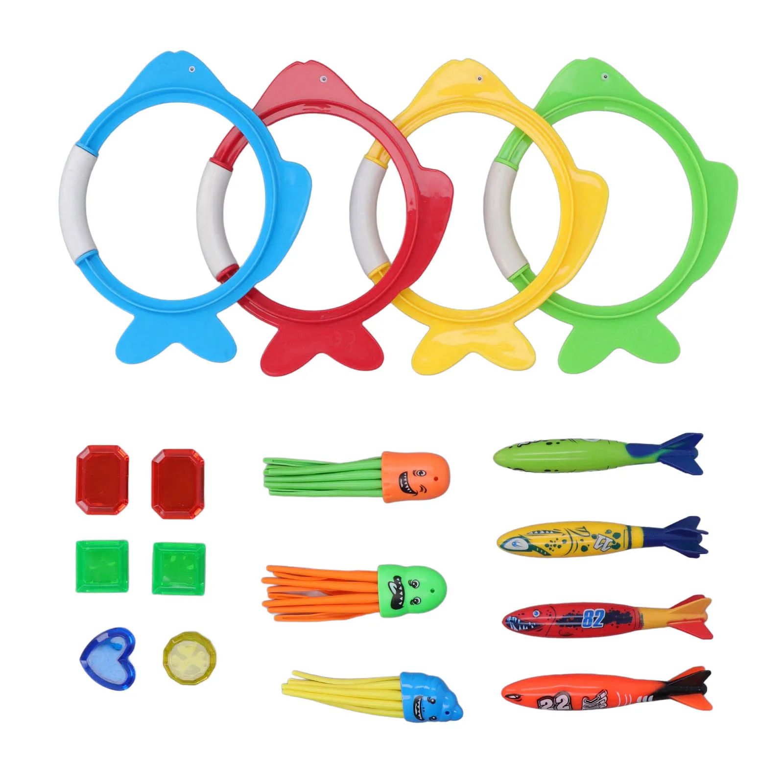 Toucan 17pcs Children Swimming Pool Toys Underwater Summer Pool Diving Toys - £21.38 GBP