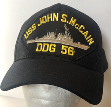 USS John S McCain DDG 56 Hat Cap SnapBack Black New With Tag ba2 - £15.78 GBP