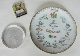 Vintage Lot Canada Items Decorative Plate Ashtray Matchbook 1950s FUNDY PARK - £8.58 GBP