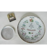 Vintage Lot Canada Items Decorative Plate Ashtray Matchbook 1950s FUNDY ... - £8.75 GBP