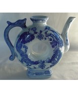 Lovely Vintage Oriental Asian Tea Pot Dragon Leaves Greek Key Doughnut S... - $18.99