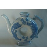 Beautiful Vintage Oriental Asian Tea Pot Dragon Leaves Greek Key Doughnu... - £15.17 GBP