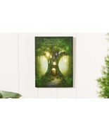 Tree House Print Framed LED Canvas with Sentiment 12&quot; x 16&quot; High Timer F... - £30.50 GBP