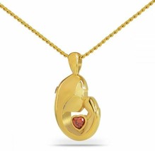 18K Solid Gold Mother&#39;s Love Pendant/Necklace Funeral Cremation Urn for Ashes - £885.03 GBP