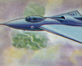 Jets, Rockets, Spacemen Bowman Gum #106 1951 EX/VG+ Avro 707 Vintage Mod... - $32.29