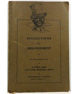 Suggestions and Arrangement for the Presentation of A First Part Minstre... - $23.99
