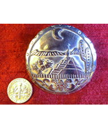 Stunning Vintage Mexican Sterling Silver Mayan Temple Brooch Pendant, 18g - £47.95 GBP