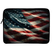 American Flag Print 2-Sided Print 16" Laptop Sleeve - Art Laptop Sleeve - Graphi - $34.65