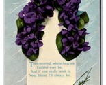 Violet Flowers New Years Should Old Aquaintence Be Forgot DB Postcard Z6 - $2.92