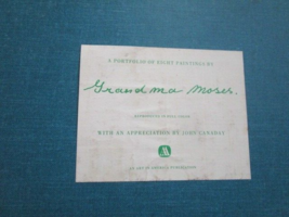 GRANDMA MOSES loose-leaf portfolio original paper-labelled cloth - £98.06 GBP