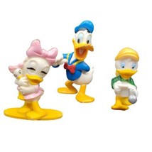 Lot of 2 Vtg 1991 Kelloggs Disney Afternoon Duck Tales 2&quot; Mini Figures w Donald - £11.33 GBP