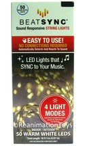 BeatSYNC Sound Activated Dancing Pulse Blinking White String Light Show New - £19.57 GBP