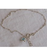 Anklet  Light blue star silver star - $27.35 CAD