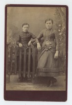 Antique c1880s Cabinet Card Two Adorable Sisters in Unique Dresses Hanover, PA - £11.16 GBP