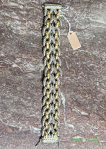 Gold And Silver Braided Costume Jewelry Metal Bracelet - $33.25