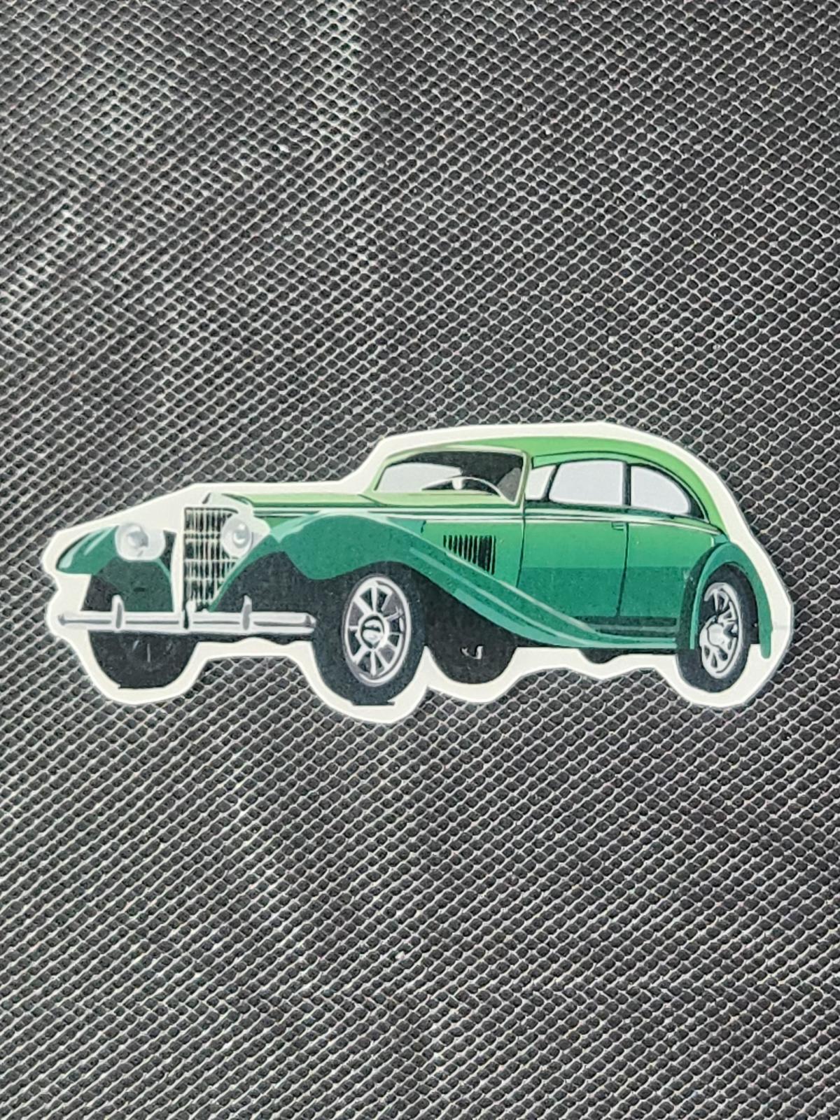 Vintage Green Car Sticker - $1.65