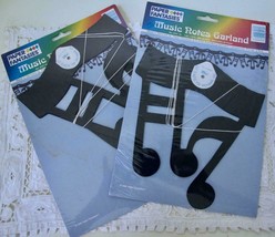 Set of 2 Music Notes Musical Paper Garland 12 FT Banners Paper Fantasies Denmark - £11.94 GBP