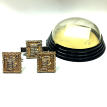 Vintage Men’s Cufflinks + Tie Clip Set (3 Pieces) Knights Gold &amp; Silver ... - $22.00