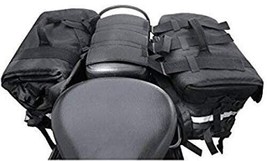 Water Proof Double-Side Black Fabric Luggage Touring Saddlebag with Warr... - £53.04 GBP